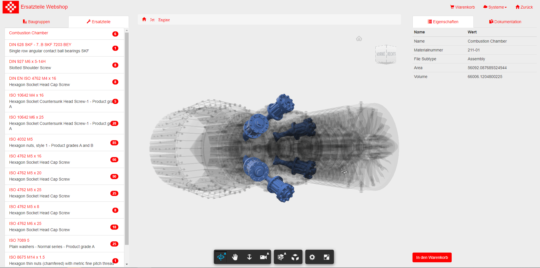 Ersatzteile per Webshop abbilden - mit Autodesk Forge