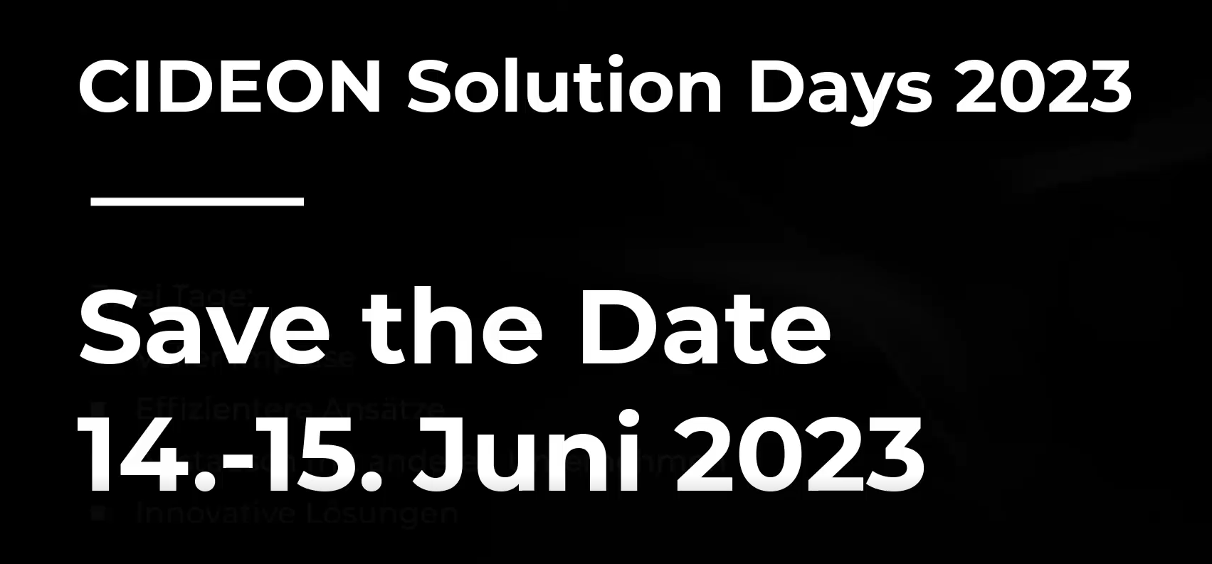 CIDEON Solution Days 2023