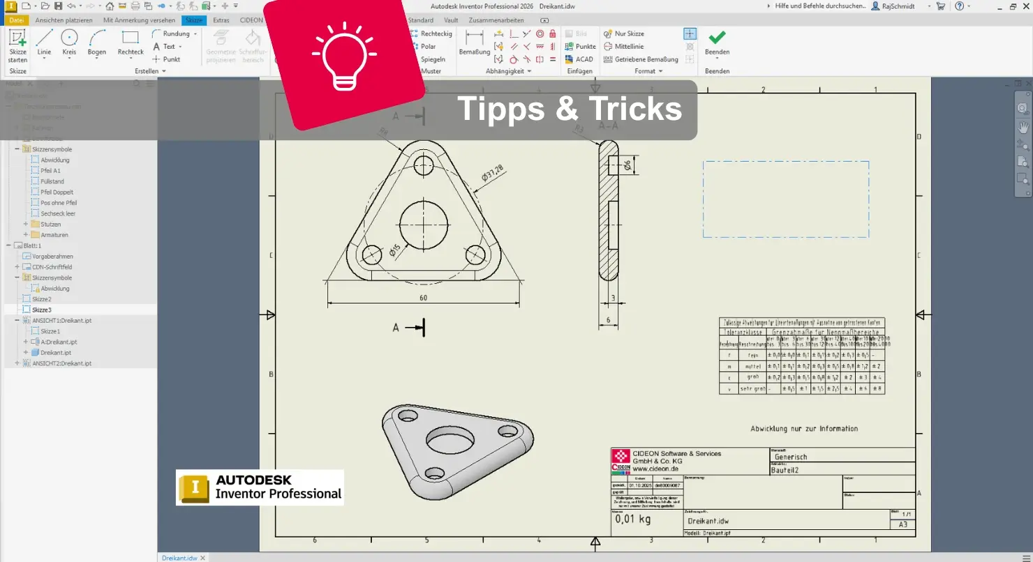 Tipps und Tricks für Autodesk Inventor: Zeichnungssymbole
